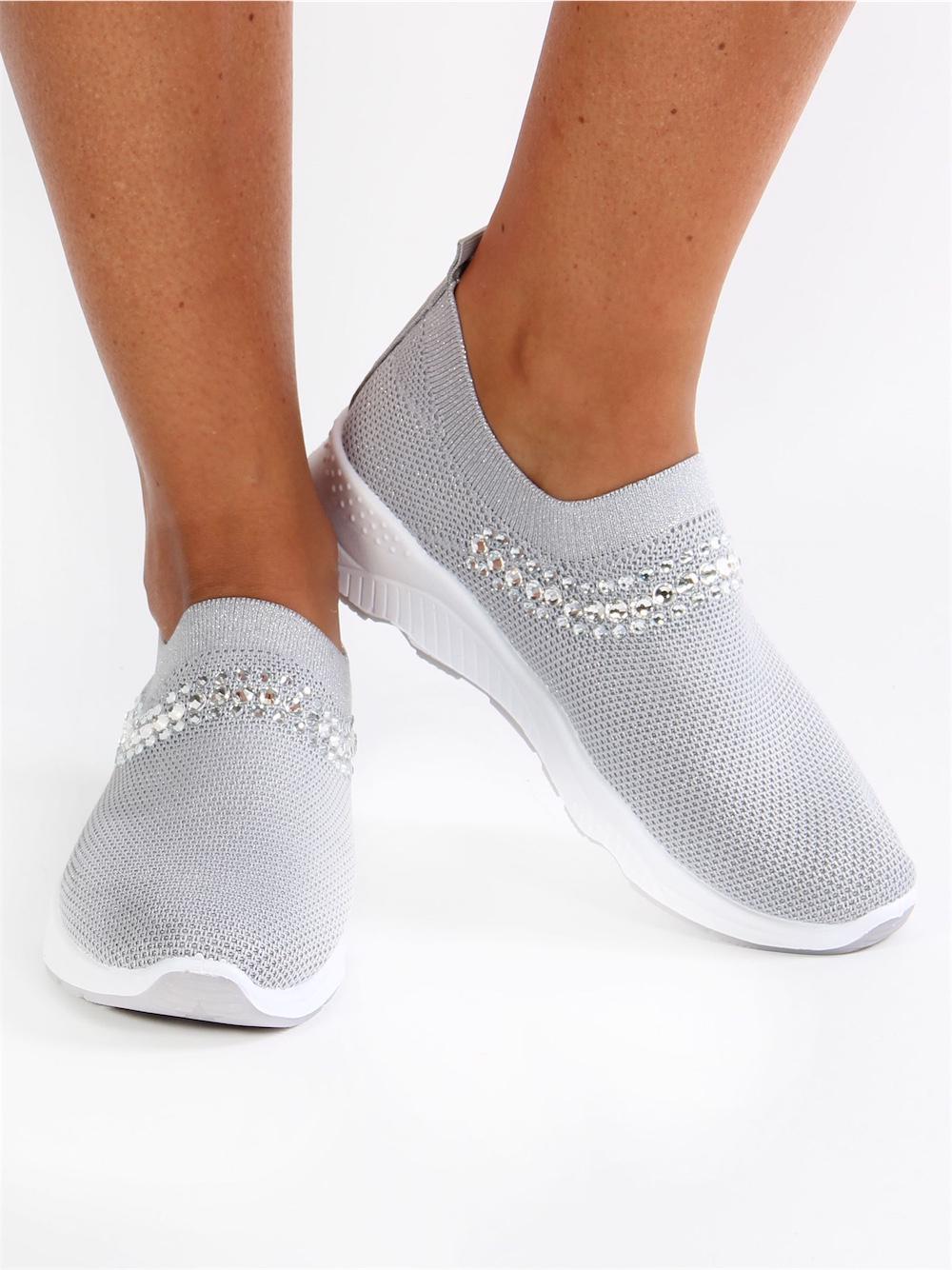 Mimi - Sorte sokkesneakers med similisten